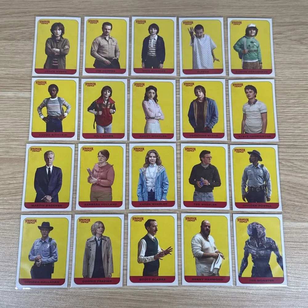 Topps Stranger Things Season 1 sticker complete set!!